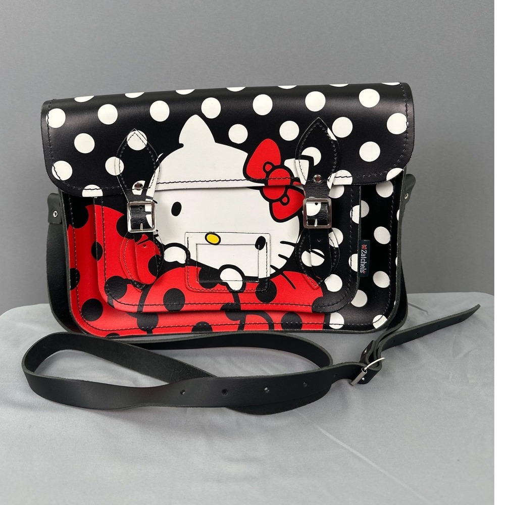 Zatchels Hello Kitty Leather Satchel Polka Dot Bag 2013 UK Rare w/CertIficate